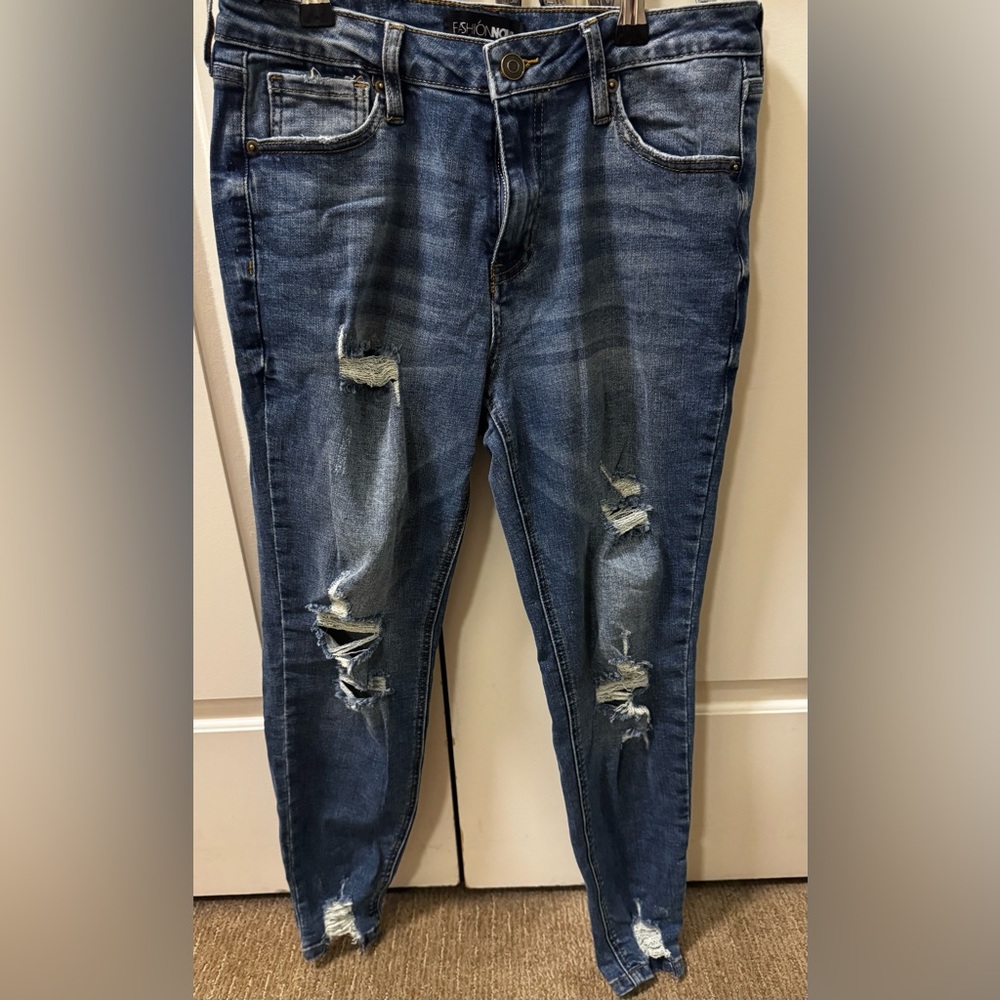 Distressed Blue Women's Jeans